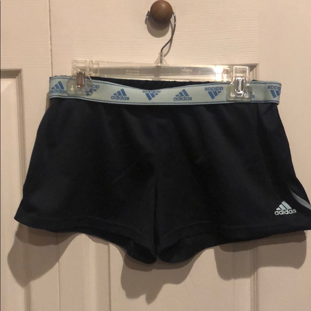 Adidas navy blue workout shorts